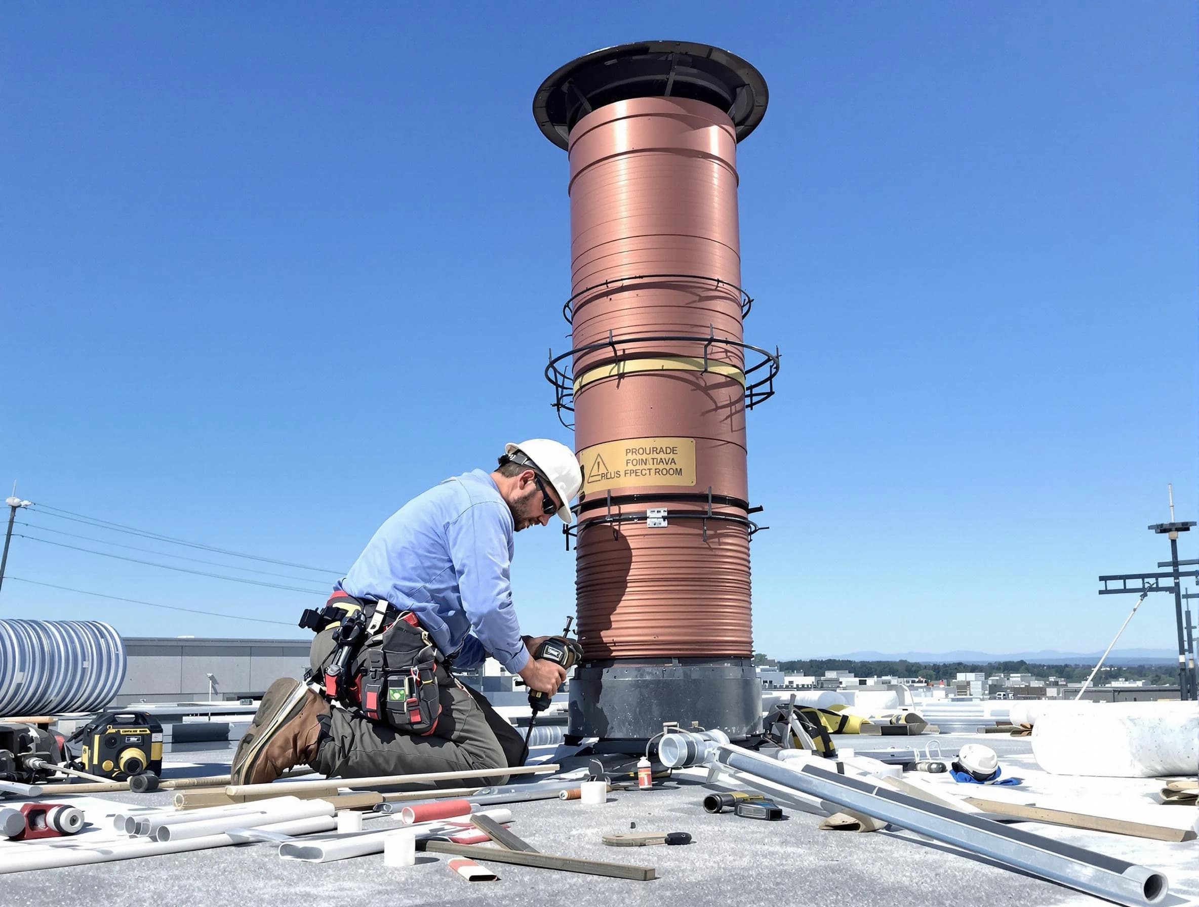 Installed chimney liner by Methuen Town Chimney Sweep in Methuen Town, MA