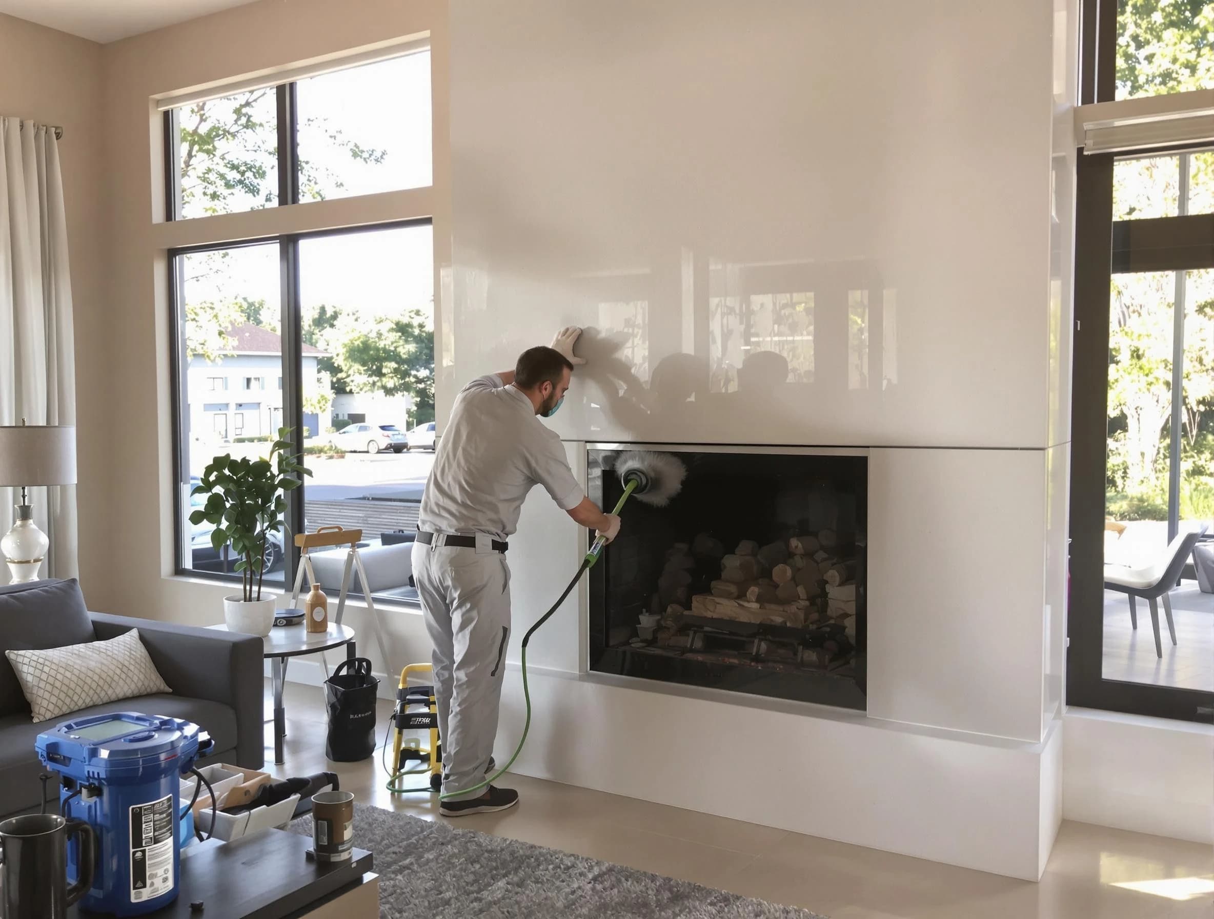 Methuen Town Chimney Sweep performing thorough soot removal in Methuen Town, MA