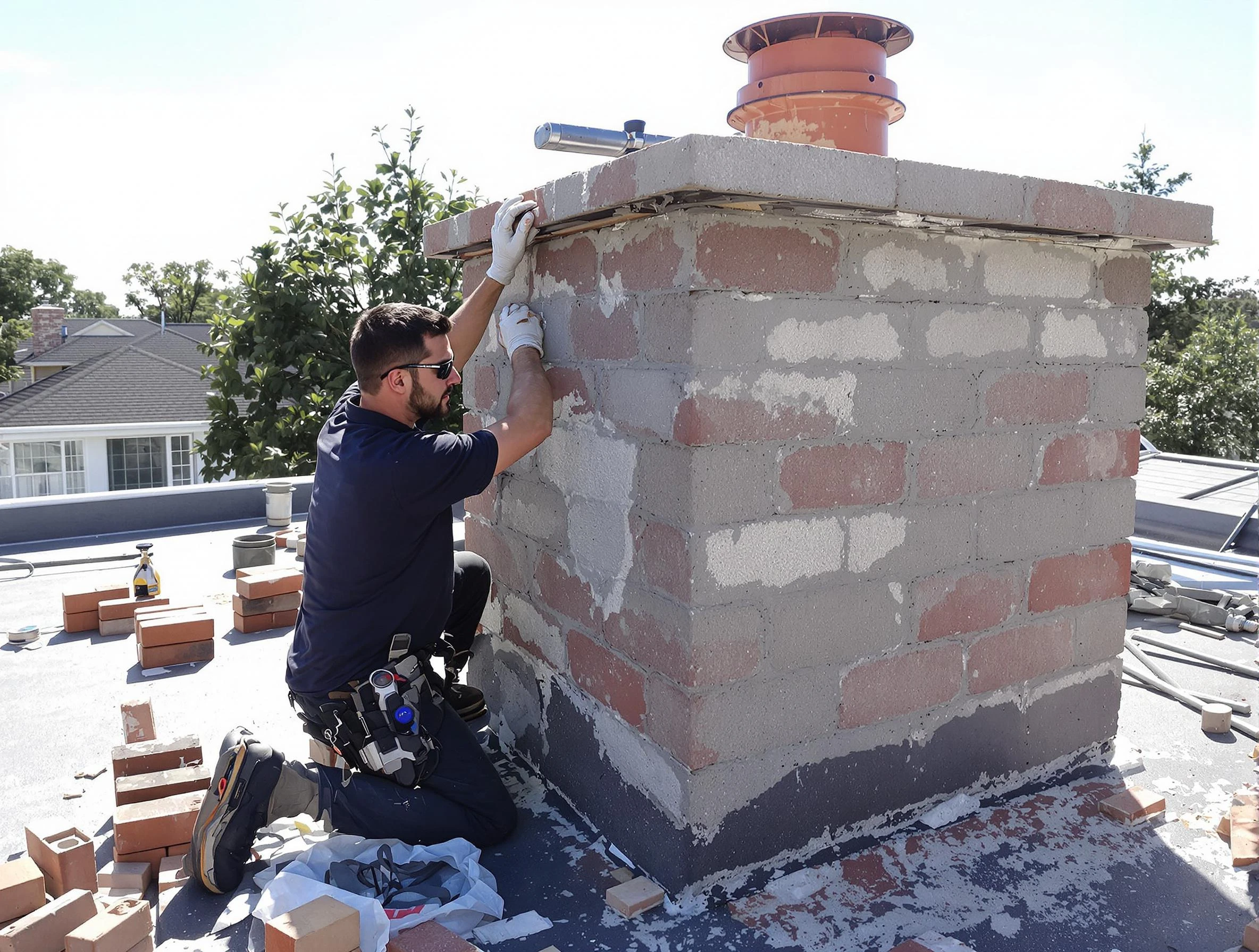 Advanced chimney repair process by Methuen Town Chimney Sweep in Methuen Town, MA