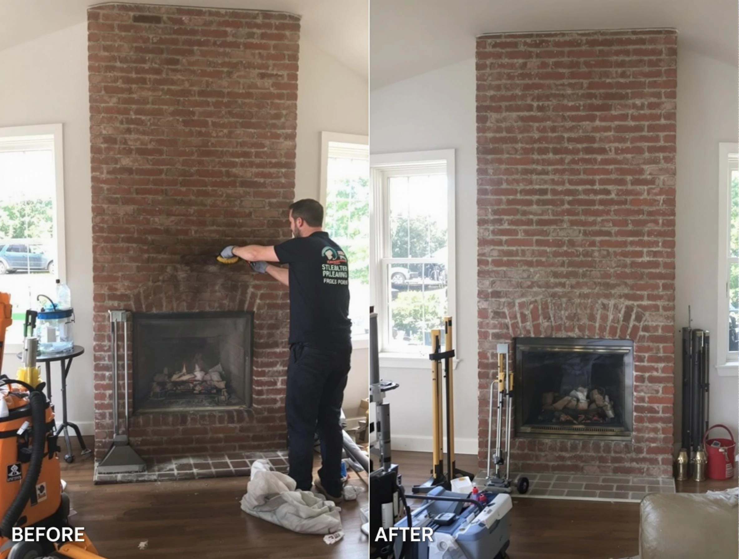 Finished chimney sweeping service by Methuen Town Chimney Sweep in Methuen Town, MA