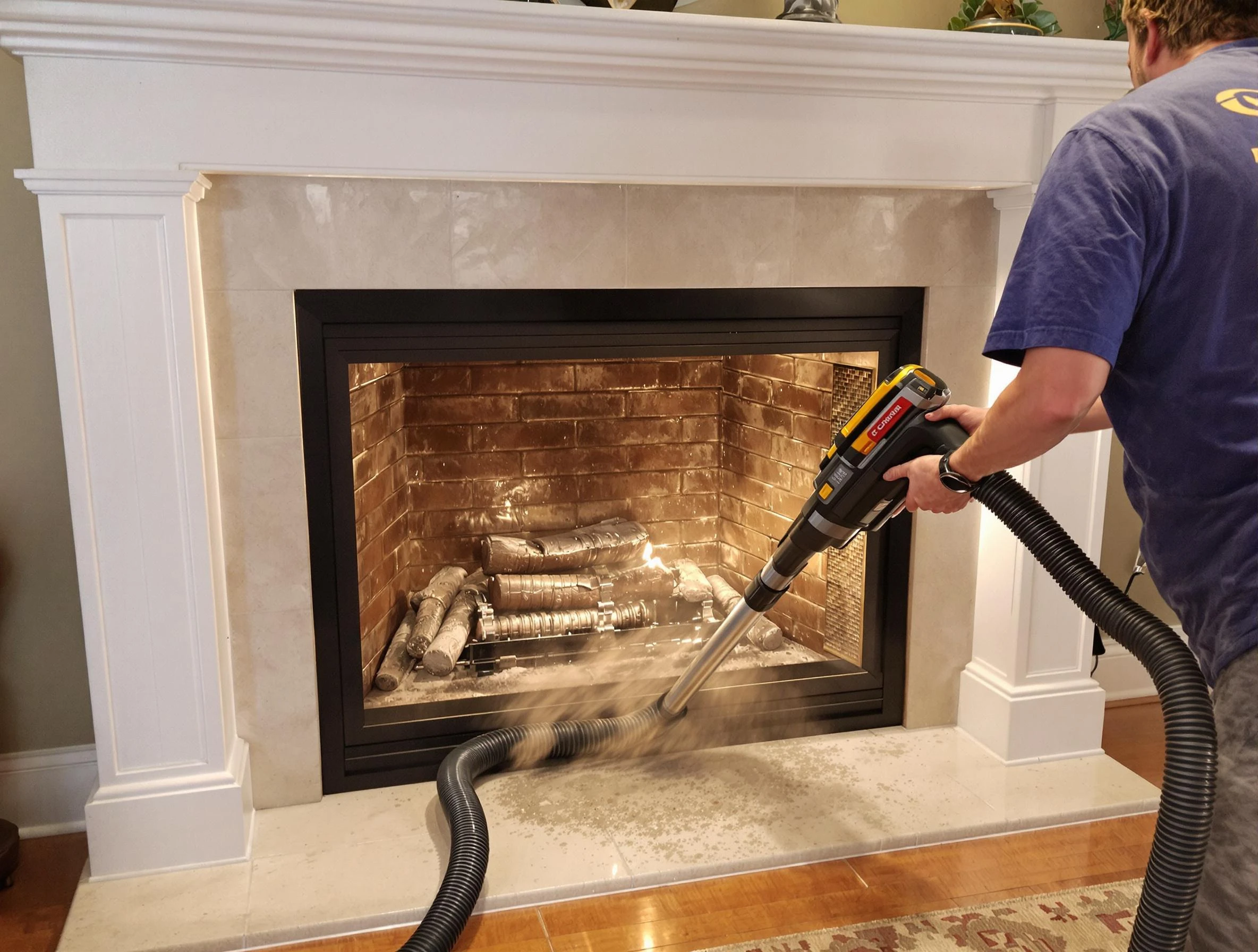 Fireplace cleaning performed by Methuen Town Chimney Sweep in Methuen Town, MA